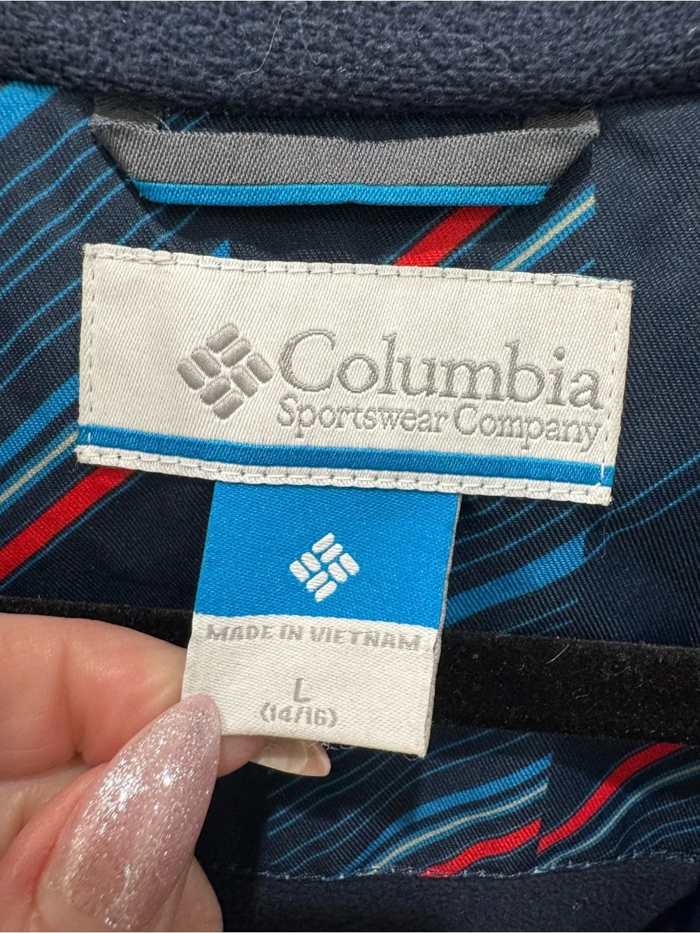 Columbia Youth L 14/16 Winter Ski Jacket Blue Hooded Outgrown Grow System Coat - Picture 2 of 12